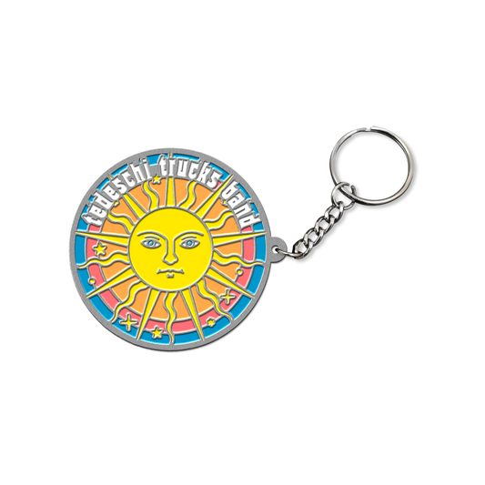 Sun Circle Enamel Keychain